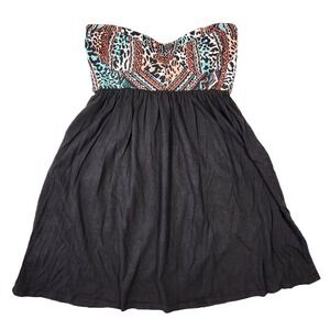 Billabong Y2k Mni Dress‎ Womens S Boho Aztec Strapless Beachy Summer Western